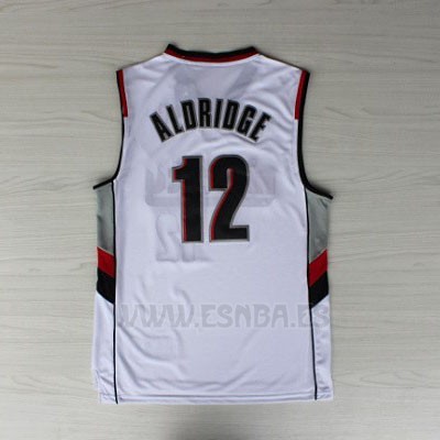 Camiseta Portland Trail Blazers Rip City LaMarcus Aldridge #12 Blanco